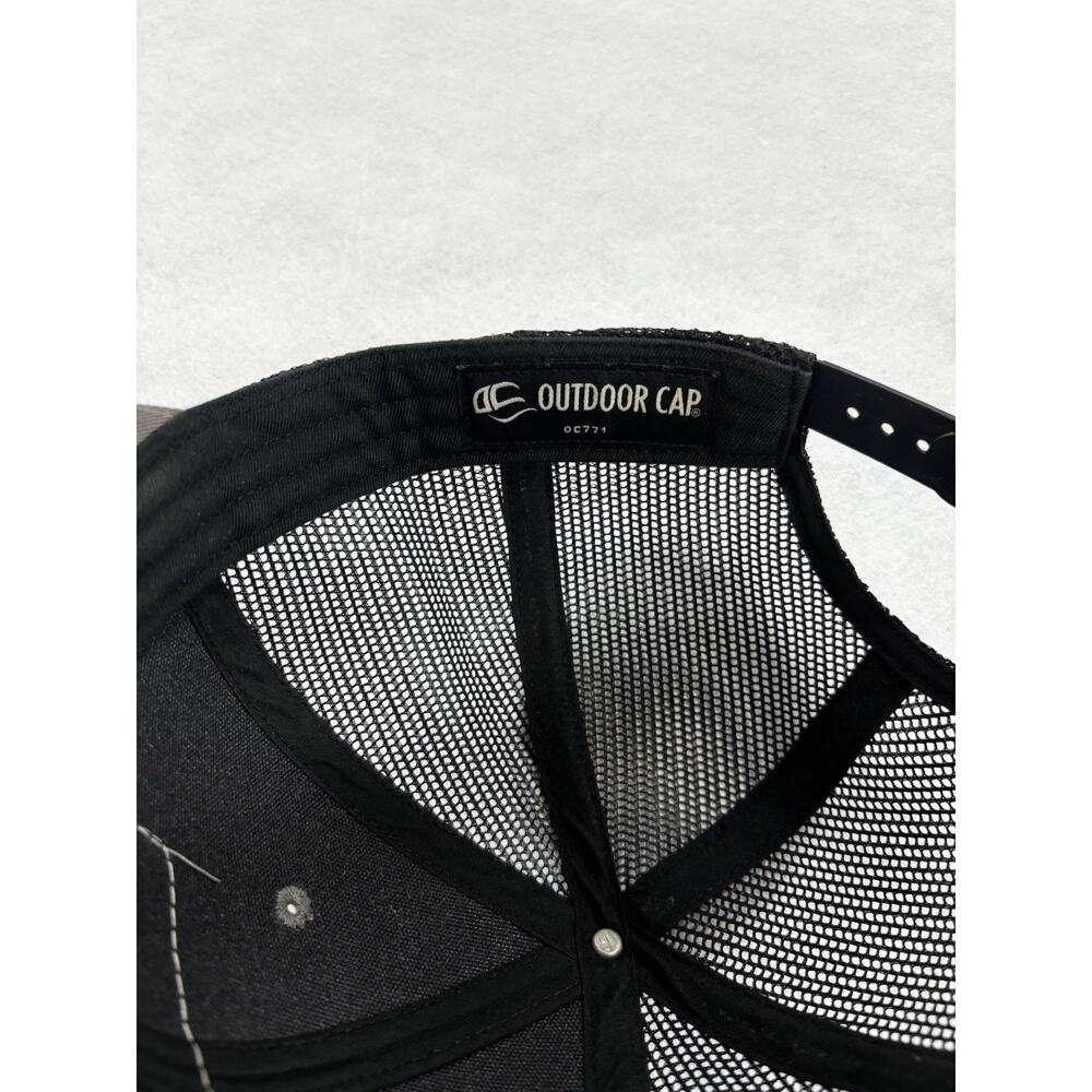 Whole Hog Cafe Hat Mesh Trucker Snapback Black Grey Dadcore - Picture 6 of 6